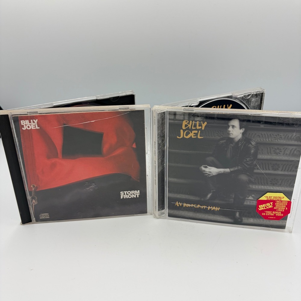 Billy Joel CD Lot An Innocent Man Storm Front Remastered Columbia Rock‎ Pop 2CD